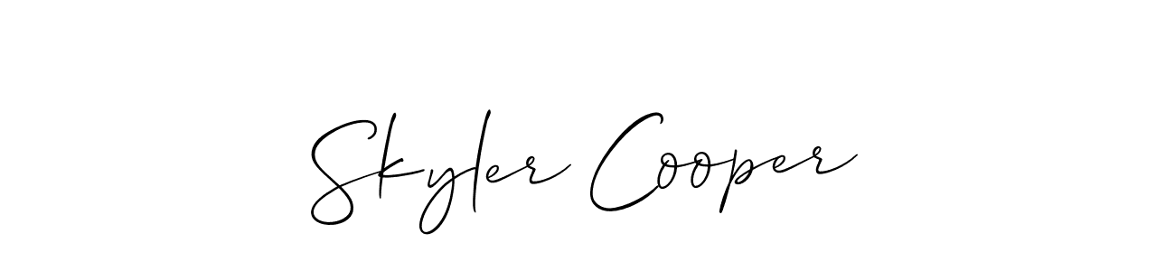 Skyler Cooper stylish signature style. Best Handwritten Sign (Allison_Script) for my name. Handwritten Signature Collection Ideas for my name Skyler Cooper. Skyler Cooper signature style 2 images and pictures png