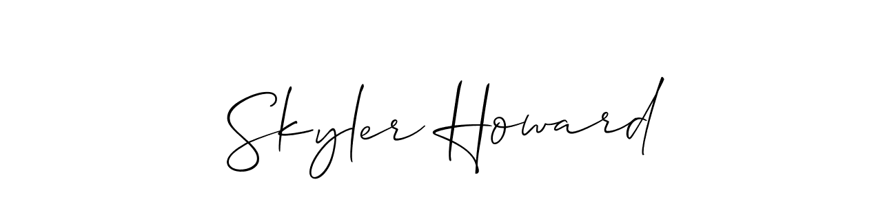 Design your own signature with our free online signature maker. With this signature software, you can create a handwritten (Allison_Script) signature for name Skyler Howard. Skyler Howard signature style 2 images and pictures png