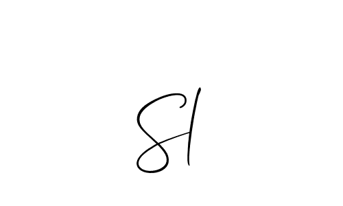 Make a beautiful signature design for name Sl♡. With this signature (Allison_Script) style, you can create a handwritten signature for free. Sl♡ signature style 2 images and pictures png