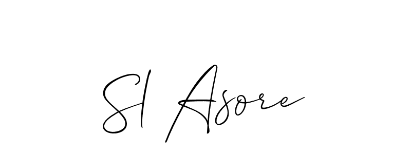 It looks lik you need a new signature style for name Sl Asore. Design unique handwritten (Allison_Script) signature with our free signature maker in just a few clicks. Sl Asore signature style 2 images and pictures png