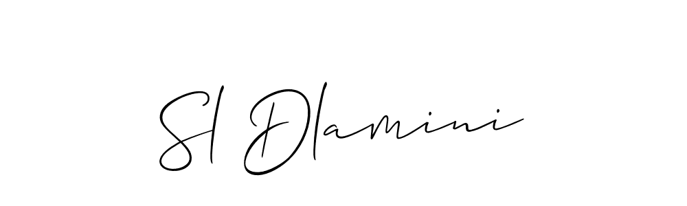 How to make Sl Dlamini signature? Allison_Script is a professional autograph style. Create handwritten signature for Sl Dlamini name. Sl Dlamini signature style 2 images and pictures png