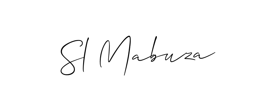 Sl Mabuza stylish signature style. Best Handwritten Sign (Allison_Script) for my name. Handwritten Signature Collection Ideas for my name Sl Mabuza. Sl Mabuza signature style 2 images and pictures png