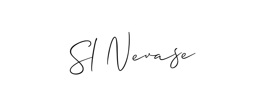 Create a beautiful signature design for name Sl Nevase. With this signature (Allison_Script) fonts, you can make a handwritten signature for free. Sl Nevase signature style 2 images and pictures png