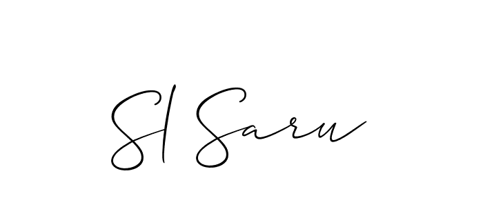 Create a beautiful signature design for name Sl Saru. With this signature (Allison_Script) fonts, you can make a handwritten signature for free. Sl Saru signature style 2 images and pictures png