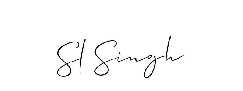 if you are searching for the best signature style for your name Sl Singh. so please give up your signature search. here we have designed multiple signature styles  using Allison_Script. Sl Singh signature style 2 images and pictures png