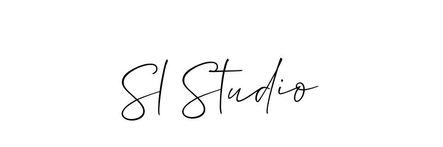 How to make Sl Studio name signature. Use Allison_Script style for creating short signs online. This is the latest handwritten sign. Sl Studio signature style 2 images and pictures png