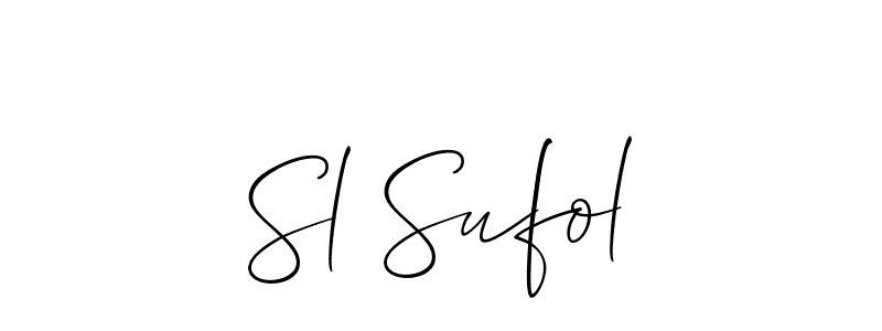 Design your own signature with our free online signature maker. With this signature software, you can create a handwritten (Allison_Script) signature for name Sl Sufol. Sl Sufol signature style 2 images and pictures png