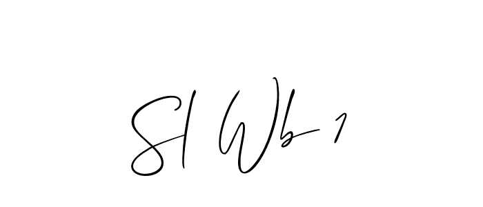 How to make Sl Wb 1 name signature. Use Allison_Script style for creating short signs online. This is the latest handwritten sign. Sl Wb 1 signature style 2 images and pictures png