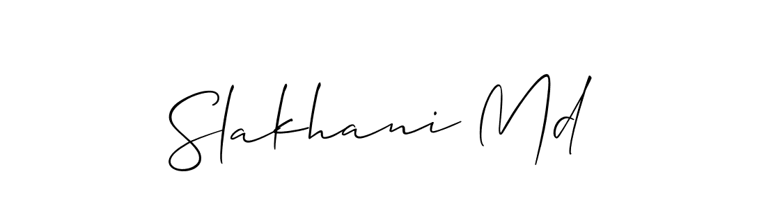 Make a beautiful signature design for name Slakhani Md. Use this online signature maker to create a handwritten signature for free. Slakhani Md signature style 2 images and pictures png