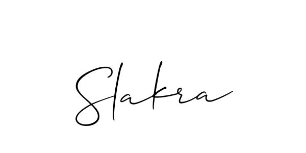 Best and Professional Signature Style for Slakra. Allison_Script Best Signature Style Collection. Slakra signature style 2 images and pictures png