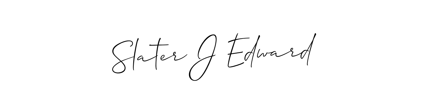 if you are searching for the best signature style for your name Slater J Edward. so please give up your signature search. here we have designed multiple signature styles  using Allison_Script. Slater J Edward signature style 2 images and pictures png