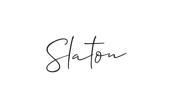 How to make Slaton name signature. Use Allison_Script style for creating short signs online. This is the latest handwritten sign. Slaton signature style 2 images and pictures png