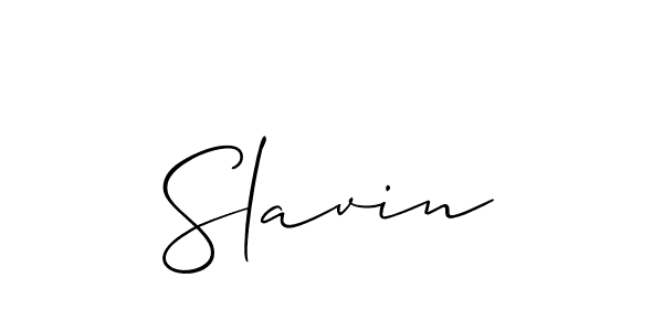 The best way (Allison_Script) to make a short signature is to pick only two or three words in your name. The name Slavin include a total of six letters. For converting this name. Slavin signature style 2 images and pictures png
