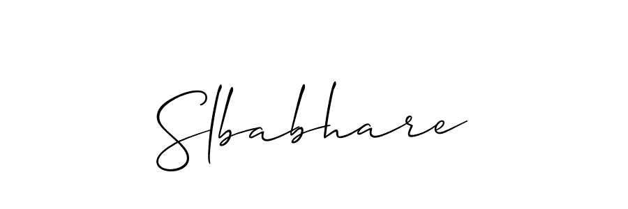 How to make Slbabhare signature? Allison_Script is a professional autograph style. Create handwritten signature for Slbabhare name. Slbabhare signature style 2 images and pictures png