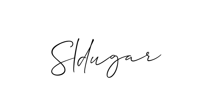 How to make Sldugar signature? Allison_Script is a professional autograph style. Create handwritten signature for Sldugar name. Sldugar signature style 2 images and pictures png