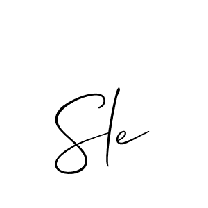 Make a beautiful signature design for name Sle. Use this online signature maker to create a handwritten signature for free. Sle signature style 2 images and pictures png