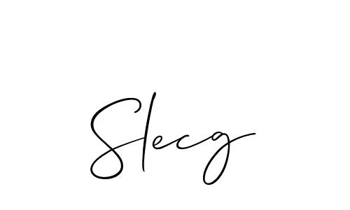 Also we have Slecg name is the best signature style. Create professional handwritten signature collection using Allison_Script autograph style. Slecg signature style 2 images and pictures png