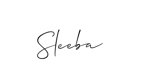 Best and Professional Signature Style for Sleeba. Allison_Script Best Signature Style Collection. Sleeba signature style 2 images and pictures png