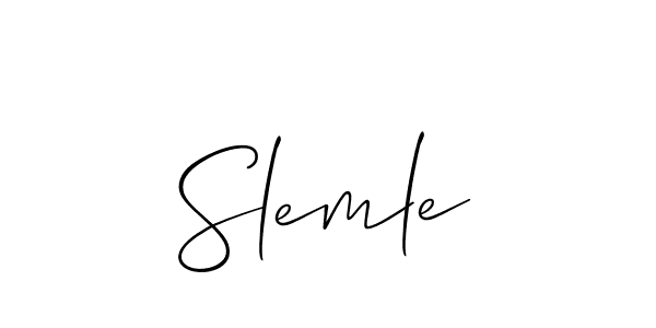 Make a beautiful signature design for name Slemle. Use this online signature maker to create a handwritten signature for free. Slemle signature style 2 images and pictures png