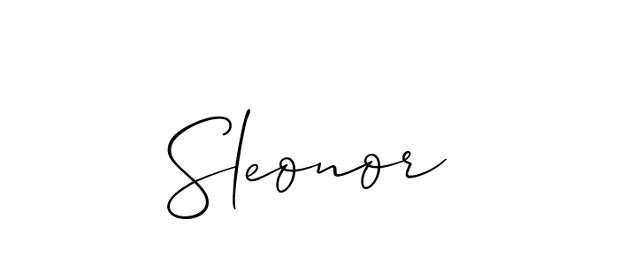 You should practise on your own different ways (Allison_Script) to write your name (Sleonor) in signature. don't let someone else do it for you. Sleonor signature style 2 images and pictures png