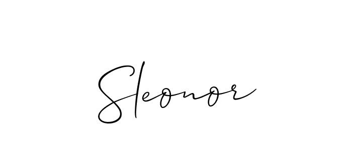 How to make Sleonor signature? Allison_Script is a professional autograph style. Create handwritten signature for Sleonor name. Sleonor signature style 2 images and pictures png