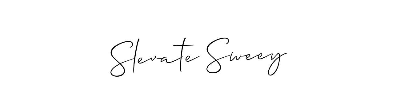 Create a beautiful signature design for name Slevate Sweey. With this signature (Allison_Script) fonts, you can make a handwritten signature for free. Slevate Sweey signature style 2 images and pictures png