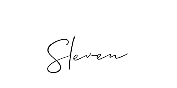 You should practise on your own different ways (Allison_Script) to write your name (Sleven) in signature. don't let someone else do it for you. Sleven signature style 2 images and pictures png