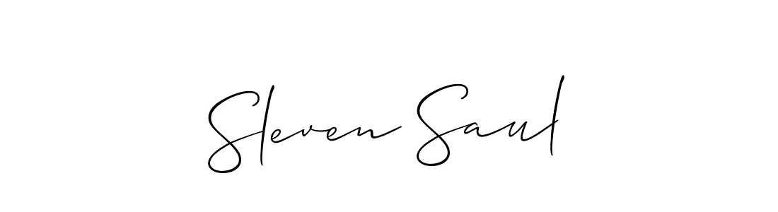 Best and Professional Signature Style for Sleven Saul. Allison_Script Best Signature Style Collection. Sleven Saul signature style 2 images and pictures png