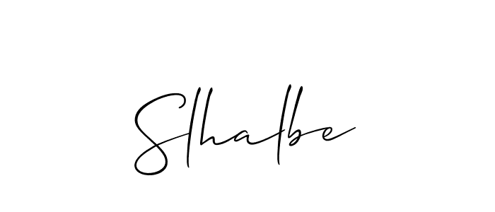 Make a beautiful signature design for name Slhalbe. With this signature (Allison_Script) style, you can create a handwritten signature for free. Slhalbe signature style 2 images and pictures png