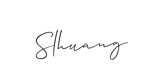 Create a beautiful signature design for name Slhuang. With this signature (Allison_Script) fonts, you can make a handwritten signature for free. Slhuang signature style 2 images and pictures png