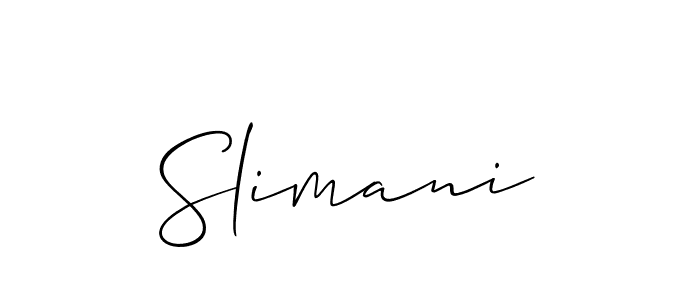 Best and Professional Signature Style for Slimani. Allison_Script Best Signature Style Collection. Slimani signature style 2 images and pictures png