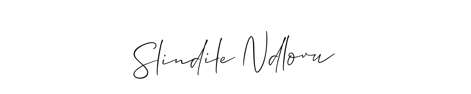 How to make Slindile Ndlovu signature? Allison_Script is a professional autograph style. Create handwritten signature for Slindile Ndlovu name. Slindile Ndlovu signature style 2 images and pictures png