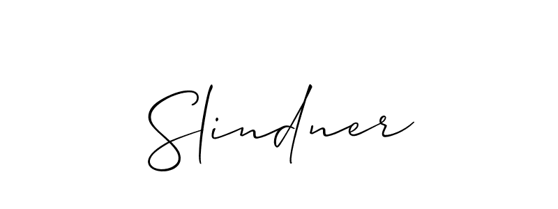 Use a signature maker to create a handwritten signature online. With this signature software, you can design (Allison_Script) your own signature for name Slindner. Slindner signature style 2 images and pictures png