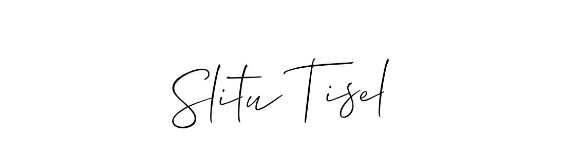 How to make Slitu Tisel signature? Allison_Script is a professional autograph style. Create handwritten signature for Slitu Tisel name. Slitu Tisel signature style 2 images and pictures png