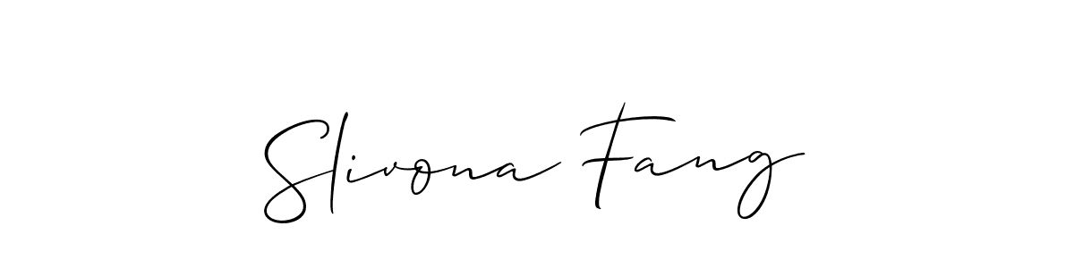 Make a beautiful signature design for name Slivona Fang. Use this online signature maker to create a handwritten signature for free. Slivona Fang signature style 2 images and pictures png