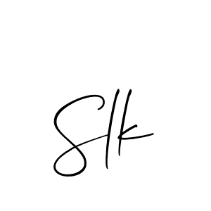It looks lik you need a new signature style for name Slk. Design unique handwritten (Allison_Script) signature with our free signature maker in just a few clicks. Slk signature style 2 images and pictures png
