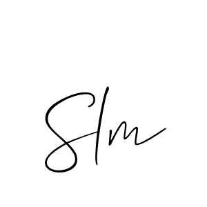 Use a signature maker to create a handwritten signature online. With this signature software, you can design (Allison_Script) your own signature for name Slm. Slm signature style 2 images and pictures png