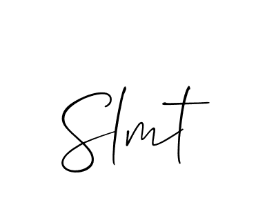 Also You can easily find your signature by using the search form. We will create Slmt name handwritten signature images for you free of cost using Allison_Script sign style. Slmt signature style 2 images and pictures png