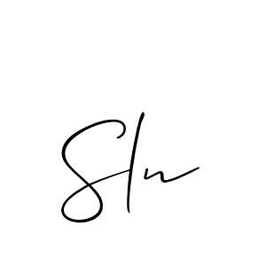if you are searching for the best signature style for your name Sln. so please give up your signature search. here we have designed multiple signature styles  using Allison_Script. Sln signature style 2 images and pictures png