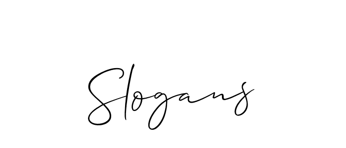 if you are searching for the best signature style for your name Slogans. so please give up your signature search. here we have designed multiple signature styles  using Allison_Script. Slogans signature style 2 images and pictures png