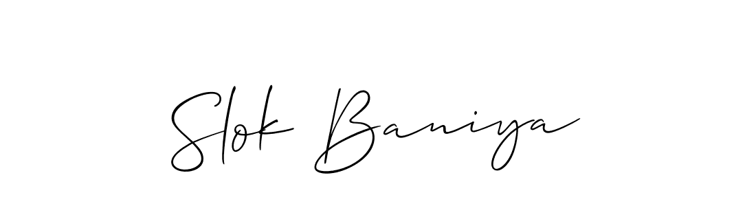 You can use this online signature creator to create a handwritten signature for the name Slok Baniya. This is the best online autograph maker. Slok Baniya signature style 2 images and pictures png