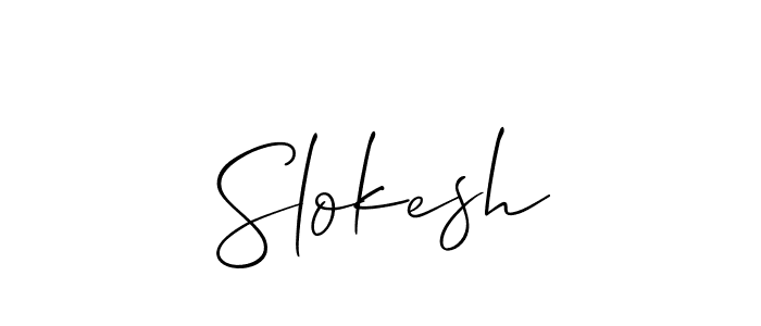 How to Draw Slokesh signature style? Allison_Script is a latest design signature styles for name Slokesh. Slokesh signature style 2 images and pictures png