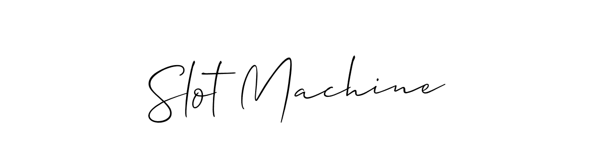 Allison_Script is a professional signature style that is perfect for those who want to add a touch of class to their signature. It is also a great choice for those who want to make their signature more unique. Get Slot Machine name to fancy signature for free. Slot Machine signature style 2 images and pictures png