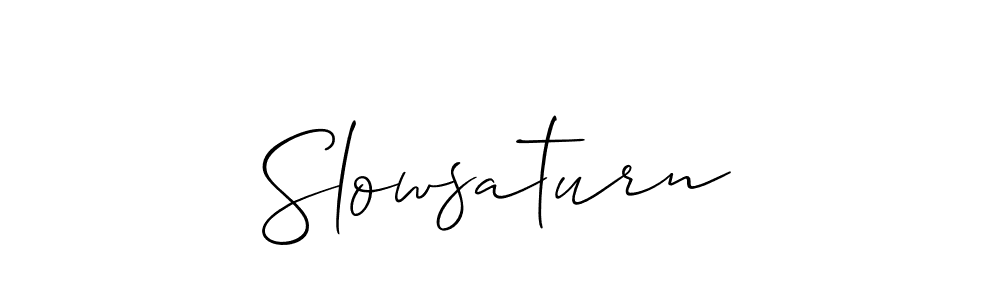 Also You can easily find your signature by using the search form. We will create Slowsaturn name handwritten signature images for you free of cost using Allison_Script sign style. Slowsaturn signature style 2 images and pictures png