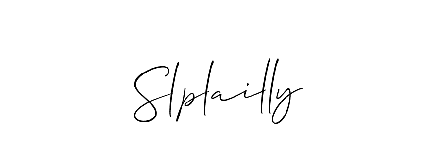 How to Draw Slplailly signature style? Allison_Script is a latest design signature styles for name Slplailly. Slplailly signature style 2 images and pictures png