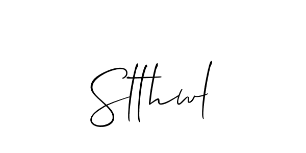 The best way (Allison_Script) to make a short signature is to pick only two or three words in your name. The name Slthwl include a total of six letters. For converting this name. Slthwl signature style 2 images and pictures png