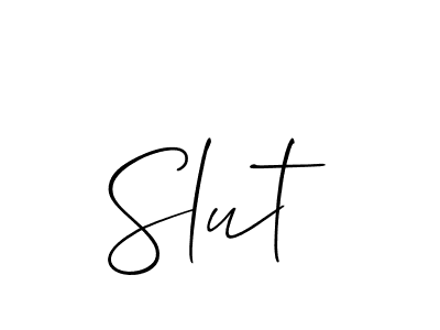 Make a beautiful signature design for name Slut. Use this online signature maker to create a handwritten signature for free. Slut signature style 2 images and pictures png