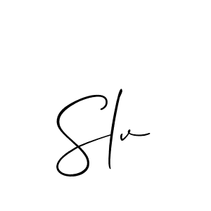 How to make Slv signature? Allison_Script is a professional autograph style. Create handwritten signature for Slv name. Slv signature style 2 images and pictures png