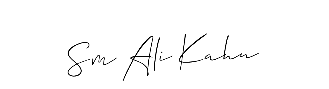 Similarly Allison_Script is the best handwritten signature design. Signature creator online .You can use it as an online autograph creator for name Sm Ali Kahn. Sm Ali Kahn signature style 2 images and pictures png