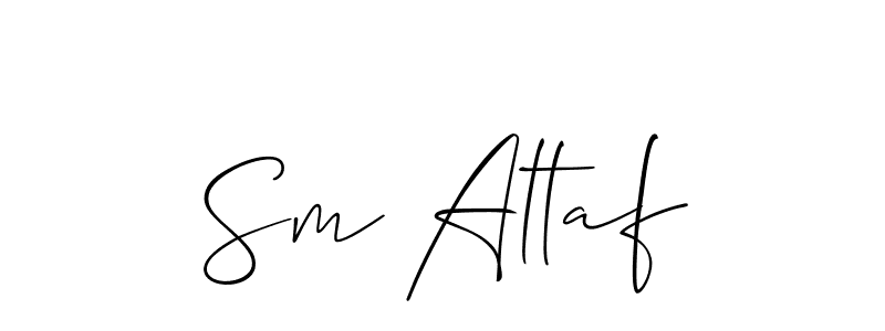 Also You can easily find your signature by using the search form. We will create Sm Altaf name handwritten signature images for you free of cost using Allison_Script sign style. Sm Altaf signature style 2 images and pictures png